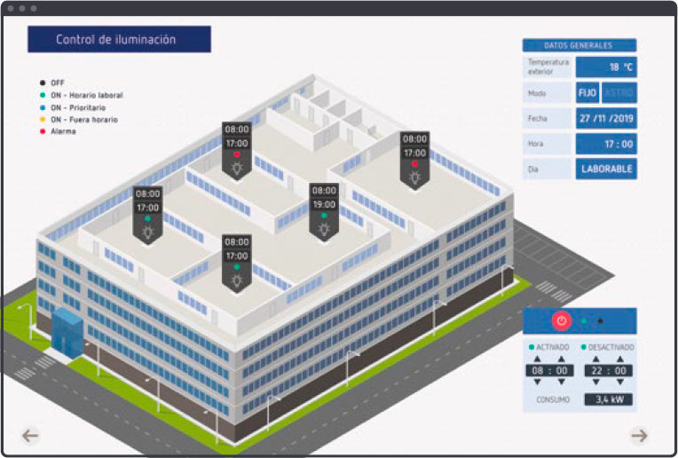 Line - control iluminación