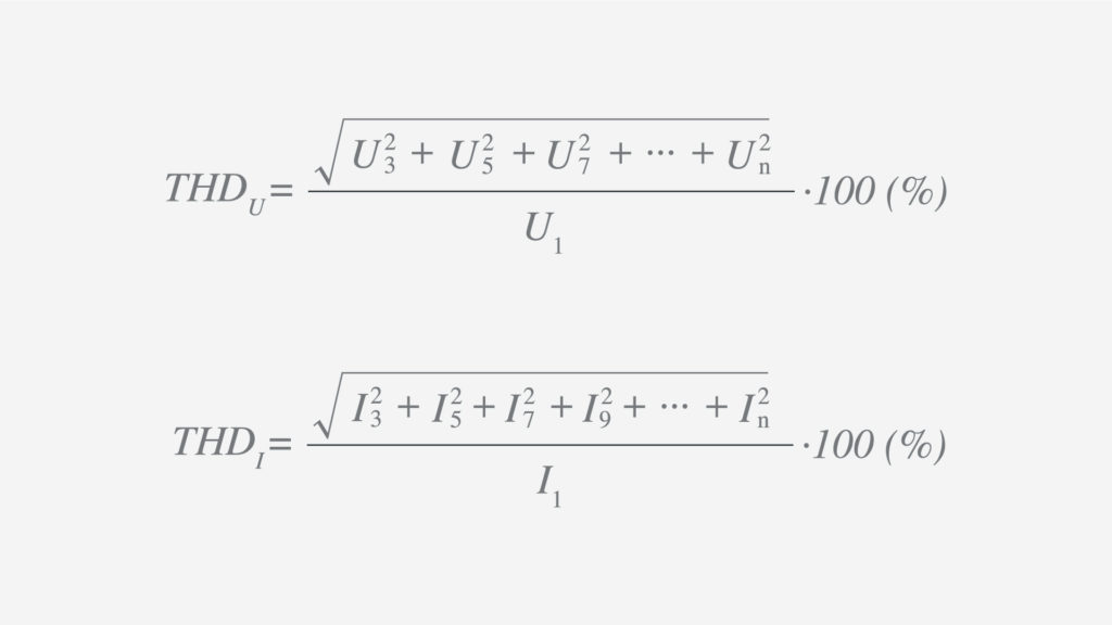 THD U THD I tensión corriente armónicos total harmonic distortion
